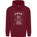Father's Day No 1 Papa Man Myth Legend Mens 80% Cotton Hoodie Maroon