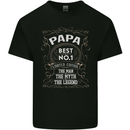Father's Day No 1 Papa Man Myth Legend Mens Cotton T-Shirt Tee Top Black
