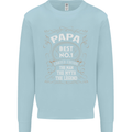 Father's Day No 1 Papa Man Myth Legend Mens Sweatshirt Jumper Light Blue
