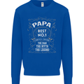 Father's Day No 1 Papa Man Myth Legend Mens Sweatshirt Jumper Royal Blue