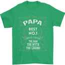 Father's Day No 1 Papa Man Myth Legend Mens T-Shirt Cotton Gildan Irish Green