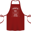 Father's Day No 1 Pops Man Myth Legend Cotton Apron 100% Organic Maroon