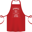 Father's Day No 1 Pops Man Myth Legend Cotton Apron 100% Organic Red