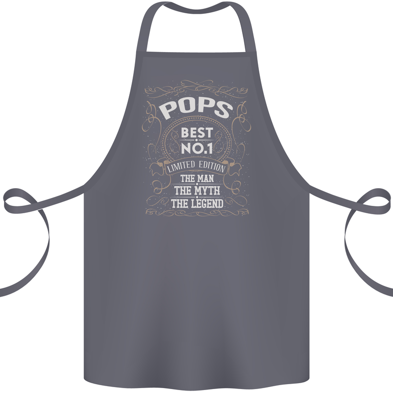 Father's Day No 1 Pops Man Myth Legend Cotton Apron 100% Organic Steel