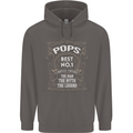 Father's Day No 1 Pops Man Myth Legend Mens 80% Cotton Hoodie Charcoal