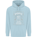 Father's Day No 1 Pops Man Myth Legend Mens 80% Cotton Hoodie Light Blue