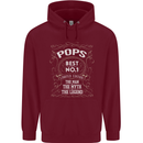 Father's Day No 1 Pops Man Myth Legend Mens 80% Cotton Hoodie Maroon