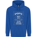 Father's Day No 1 Pops Man Myth Legend Mens 80% Cotton Hoodie Royal Blue