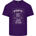 Father's Day No 1 Pops Man Myth Legend Mens Cotton T-Shirt Tee Top Purple