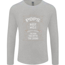 Father's Day No 1 Pops Man Myth Legend Mens Long Sleeve T-Shirt Sports Grey