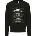 Father's Day No 1 Pops Man Myth Legend Mens Sweatshirt Jumper Black