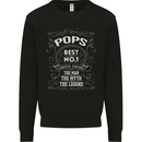 Father's Day No 1 Pops Man Myth Legend Mens Sweatshirt Jumper Black