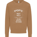 Father's Day No 1 Pops Man Myth Legend Mens Sweatshirt Jumper Caramel Latte