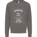 Father's Day No 1 Pops Man Myth Legend Mens Sweatshirt Jumper Charcoal