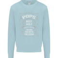 Father's Day No 1 Pops Man Myth Legend Mens Sweatshirt Jumper Light Blue