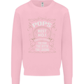 Father's Day No 1 Pops Man Myth Legend Mens Sweatshirt Jumper Light Pink