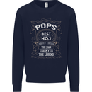 Father's Day No 1 Pops Man Myth Legend Mens Sweatshirt Jumper Navy Blue
