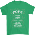 Father's Day No 1 Pops Man Myth Legend Mens T-Shirt Cotton Gildan Irish Green
