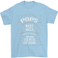 Father's Day No 1 Pops Man Myth Legend Mens T-Shirt Cotton Gildan Light Blue