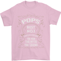 Father's Day No 1 Pops Man Myth Legend Mens T-Shirt Cotton Gildan Light Pink