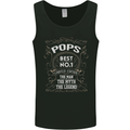 Father's Day No 1 Pops Man Myth Legend Mens Vest Tank Top Black
