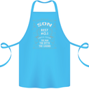 Father's Day No 1 Son Man Myth Legend Funny Cotton Apron 100% Organic Turquoise