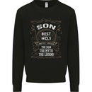 Father's Day No 1 Son Man Myth Legend Funny Kids Sweatshirt Jumper Black