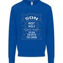 Father's Day No 1 Son Man Myth Legend Funny Kids Sweatshirt Jumper Royal Blue