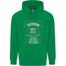 Father's Day No 1 Son Man Myth Legend Funny Mens 80% Cotton Hoodie Irish Green