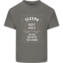 Father's Day No 1 Son Man Myth Legend Funny Mens Cotton T-Shirt Tee Top Charcoal
