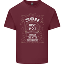 Father's Day No 1 Son Man Myth Legend Funny Mens Cotton T-Shirt Tee Top Maroon