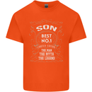 Father's Day No 1 Son Man Myth Legend Funny Mens Cotton T-Shirt Tee Top Orange