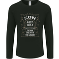 Father's Day No 1 Son Man Myth Legend Funny Mens Long Sleeve T-Shirt Black