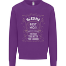 Father's Day No 1 Son Man Myth Legend Funny Mens Sweatshirt Jumper Purple