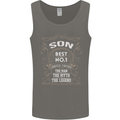Father's Day No 1 Son Man Myth Legend Funny Mens Vest Tank Top Charcoal