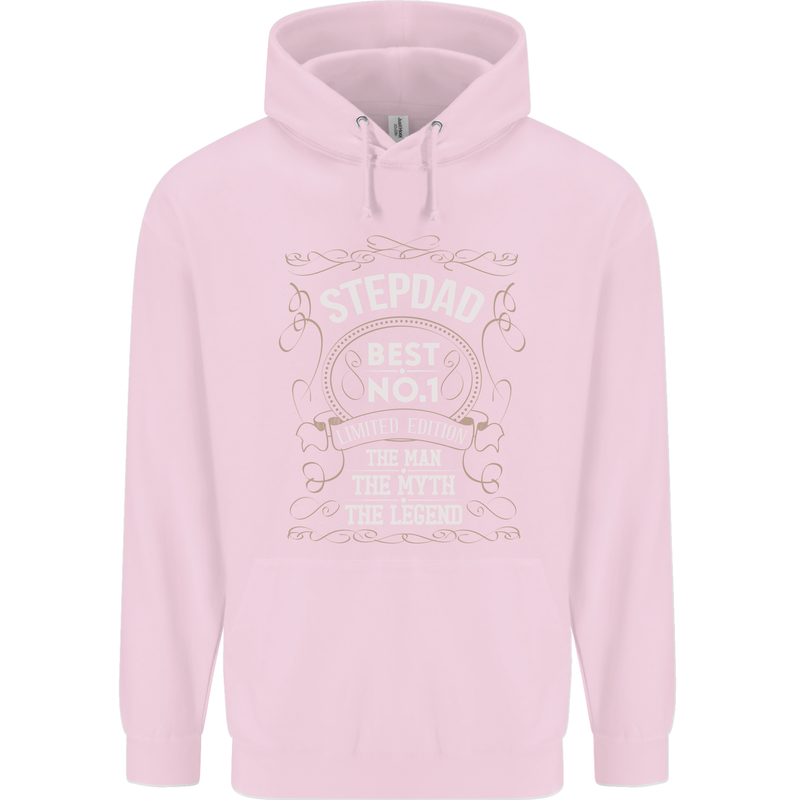 Father's Day No 1 Stepdad Step Dad Funny Mens 80% Cotton Hoodie Light Pink