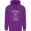 Father's Day No 1 Stepdad Step Dad Funny Mens 80% Cotton Hoodie Purple