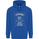 Father's Day No 1 Stepdad Step Dad Funny Mens 80% Cotton Hoodie Royal Blue