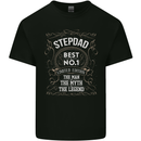 Father's Day No 1 Stepdad Step Dad Funny Mens Cotton T-Shirt Tee Top Black