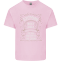 Father's Day No 1 Stepdad Step Dad Funny Mens Cotton T-Shirt Tee Top Light Pink