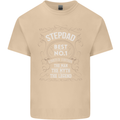 Father's Day No 1 Stepdad Step Dad Funny Mens Cotton T-Shirt Tee Top Sand