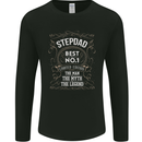 Father's Day No 1 Stepdad Step Dad Funny Mens Long Sleeve T-Shirt Black