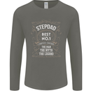 Father's Day No 1 Stepdad Step Dad Funny Mens Long Sleeve T-Shirt Charcoal