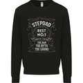 Father's Day No 1 Stepdad Step Dad Funny Mens Sweatshirt Jumper Black