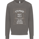 Father's Day No 1 Stepdad Step Dad Funny Mens Sweatshirt Jumper Charcoal