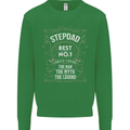 Father's Day No 1 Stepdad Step Dad Funny Mens Sweatshirt Jumper Irish Green
