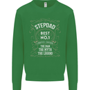 Father's Day No 1 Stepdad Step Dad Funny Mens Sweatshirt Jumper Irish Green