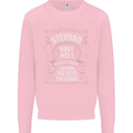 Father's Day No 1 Stepdad Step Dad Funny Mens Sweatshirt Jumper Light Pink