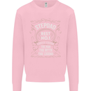 Father's Day No 1 Stepdad Step Dad Funny Mens Sweatshirt Jumper Light Pink