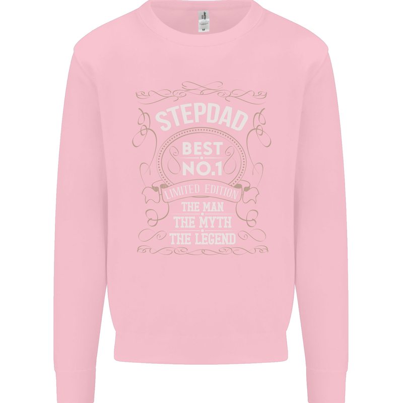 Father's Day No 1 Stepdad Step Dad Funny Mens Sweatshirt Jumper Light Pink